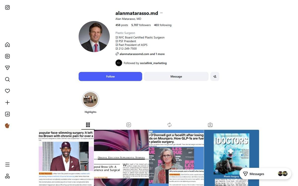 Alan Matarasso — Instagram profile