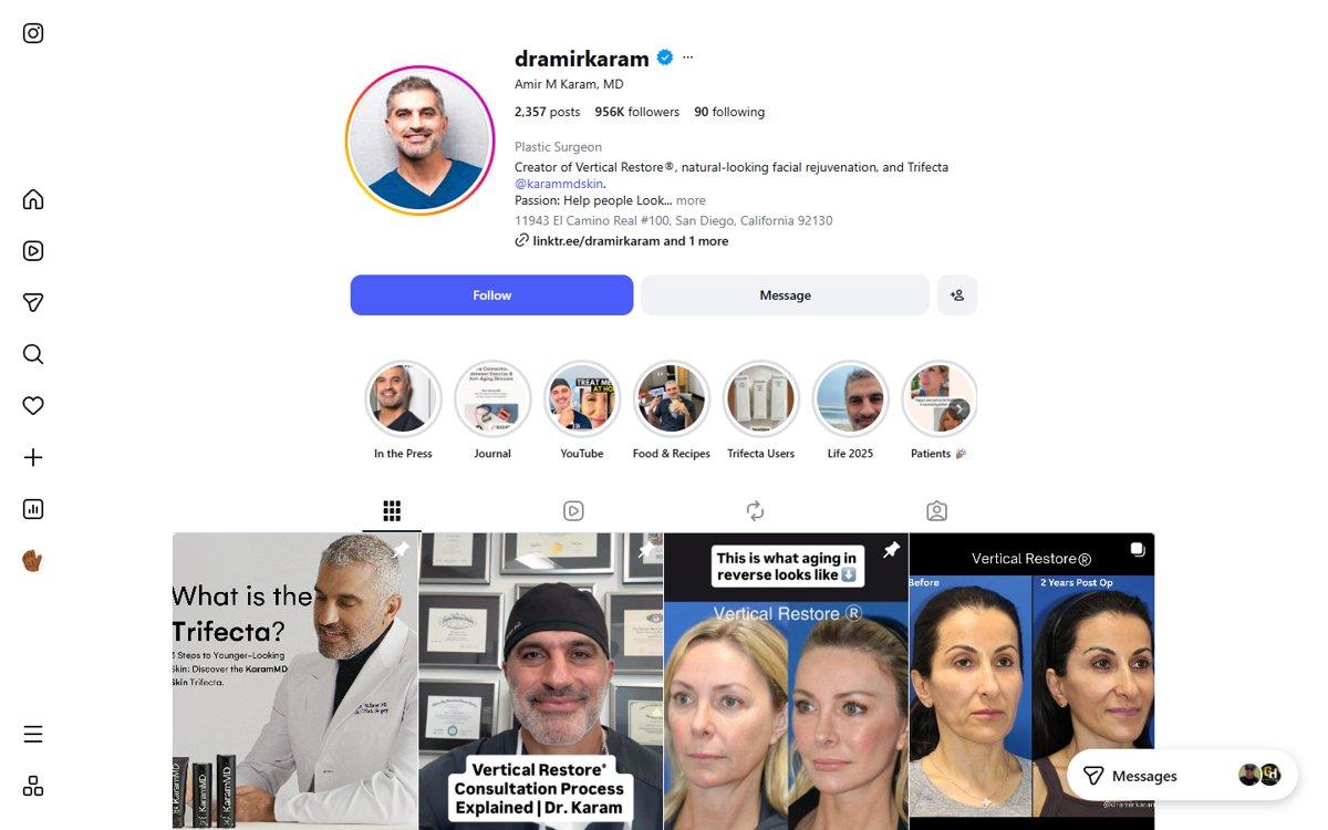 Amir Karam — Instagram profile