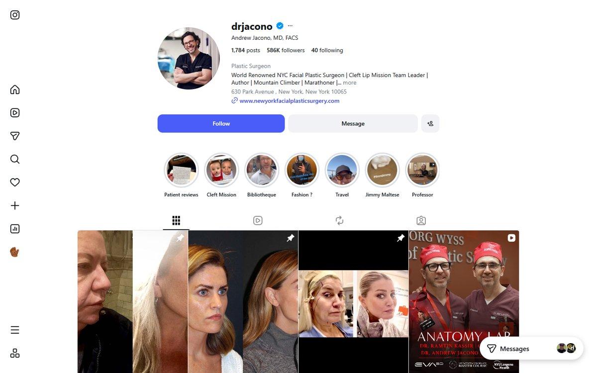 Andrew Jacono — Instagram profile