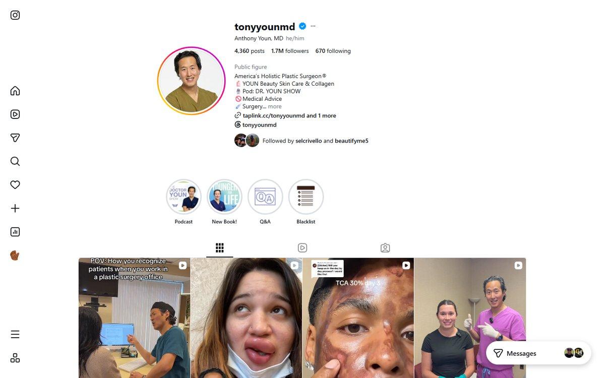Anthony Youn — Instagram profile