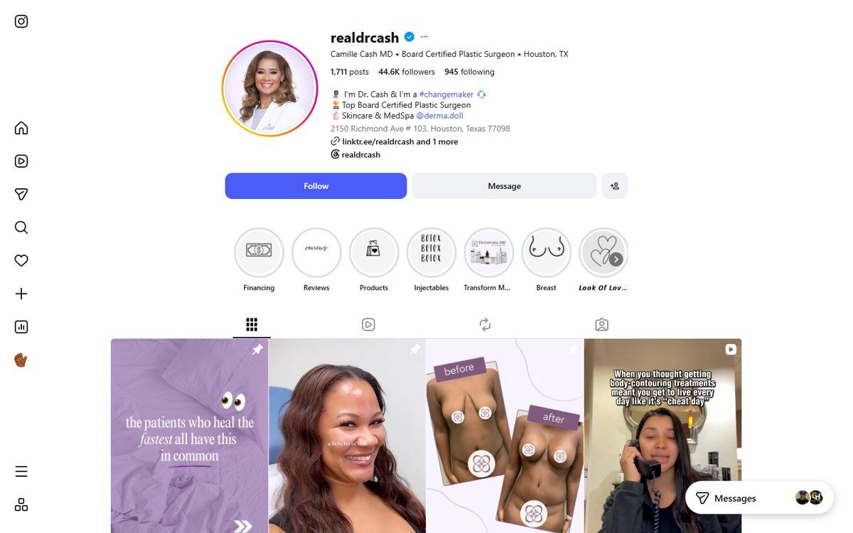Camille Cash — Instagram profile
