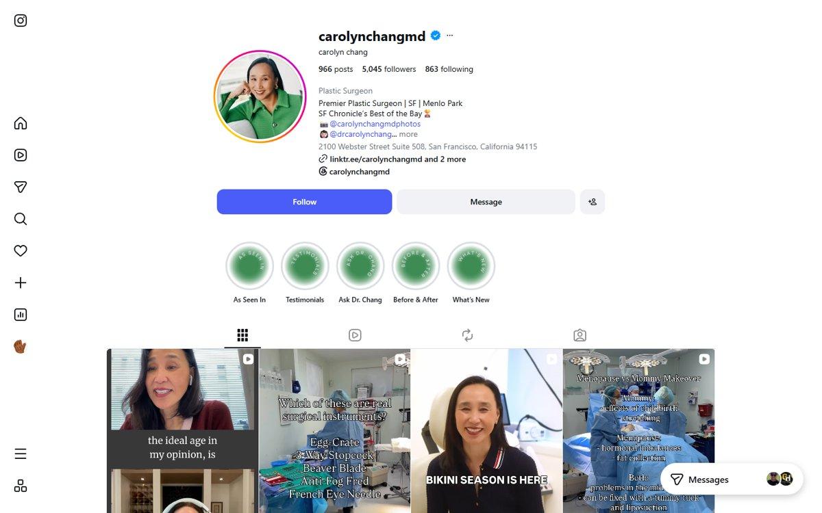 Carolyn Chang — Instagram profile
