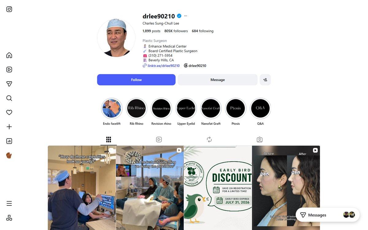 Charles S Lee — Instagram profile