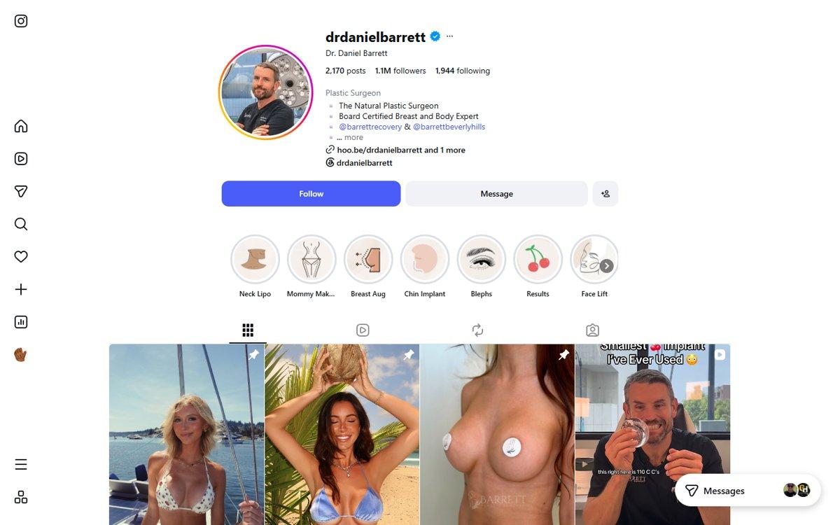 Daniel Barrett — Instagram profile