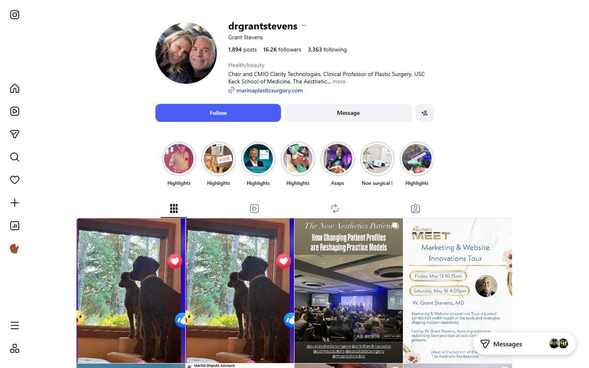 Grant Stevens — Instagram profile