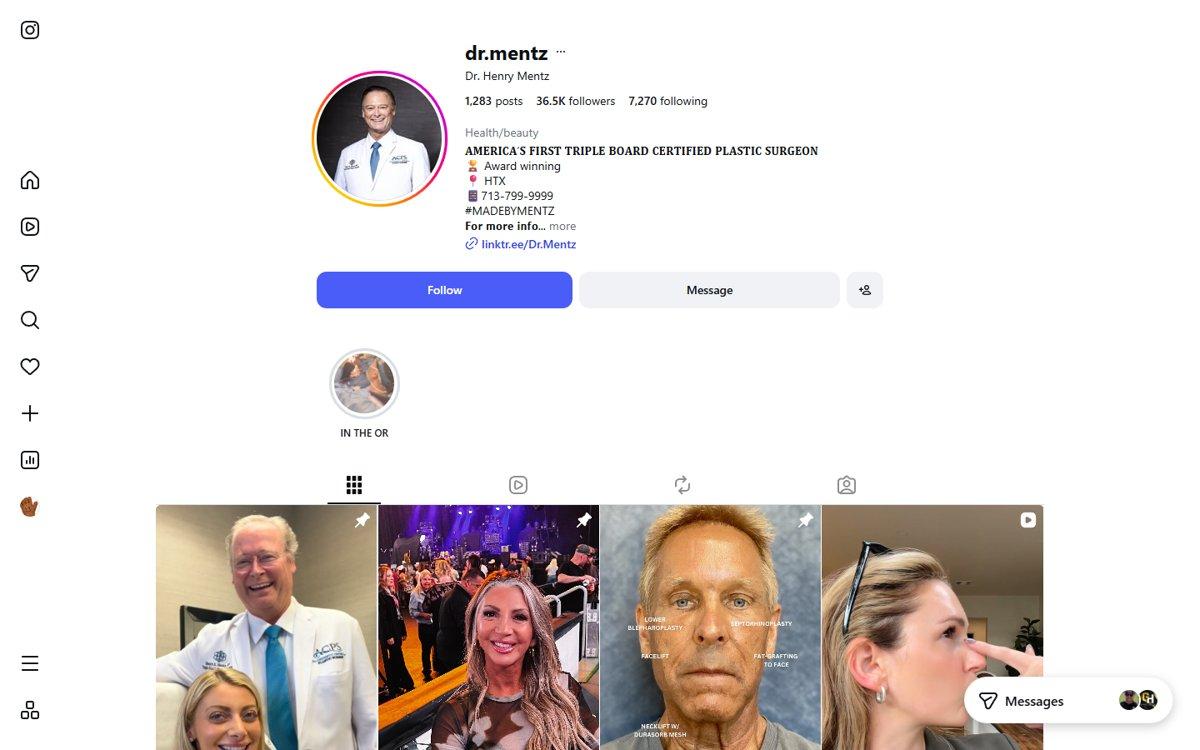 Henry Mentz — Instagram profile