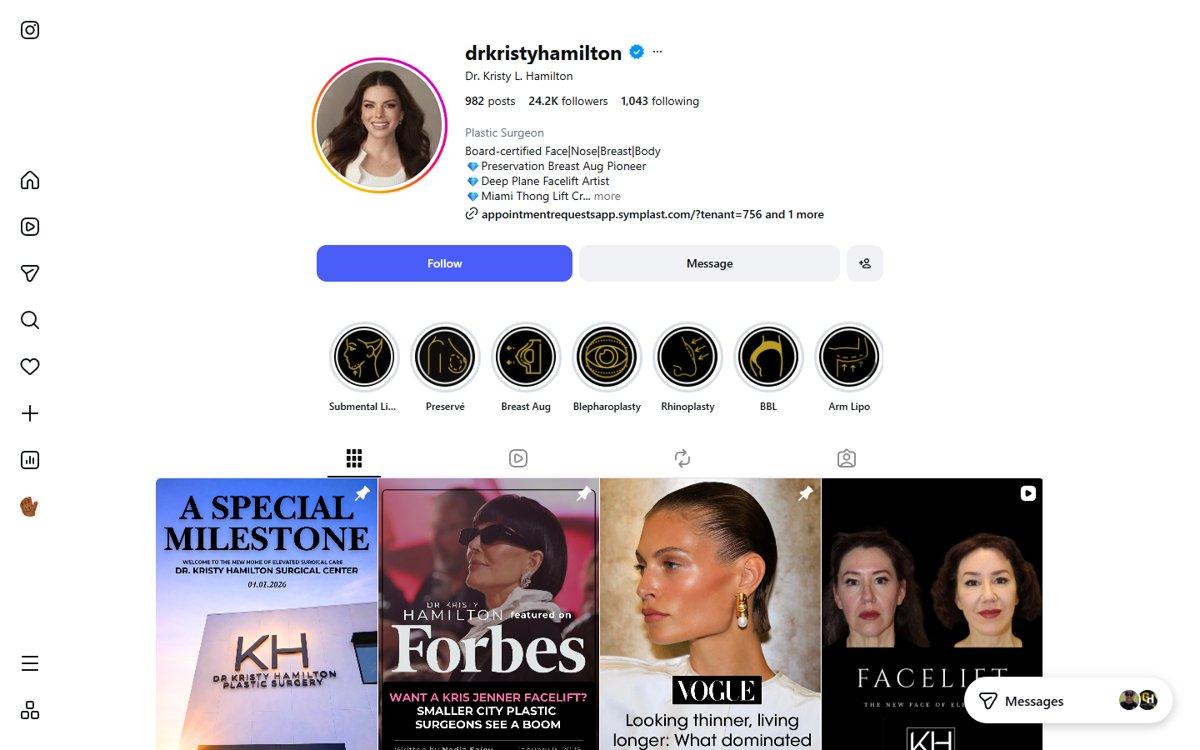 Kristy L Hamilton — Instagram profile