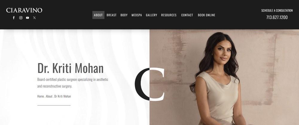 Kriti Mohan — practice website