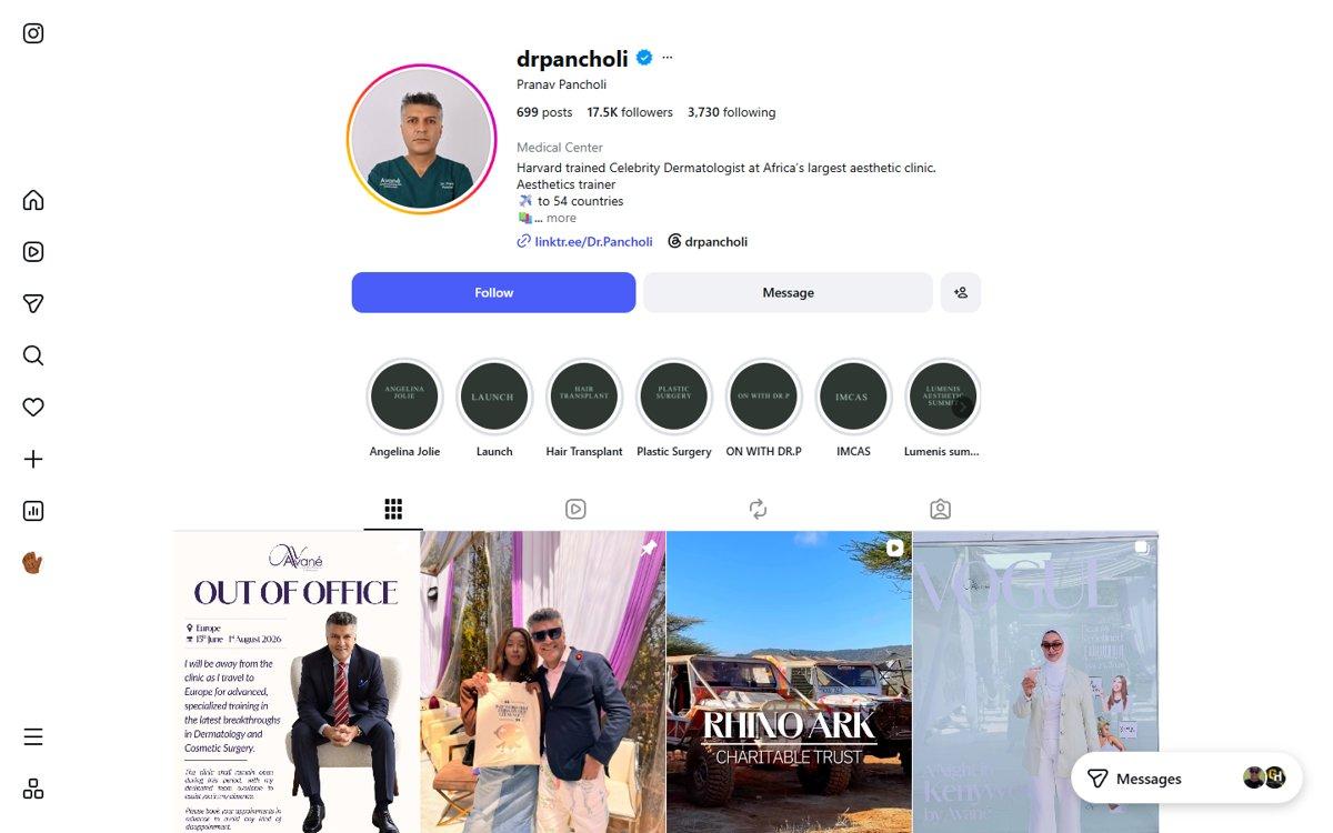 Samir Pancholi — Instagram profile