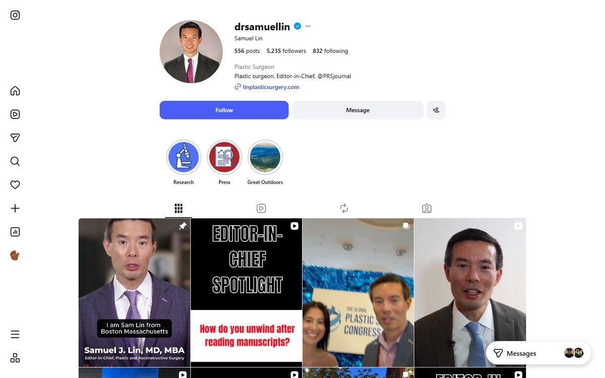 Samuel J Lin — Instagram profile