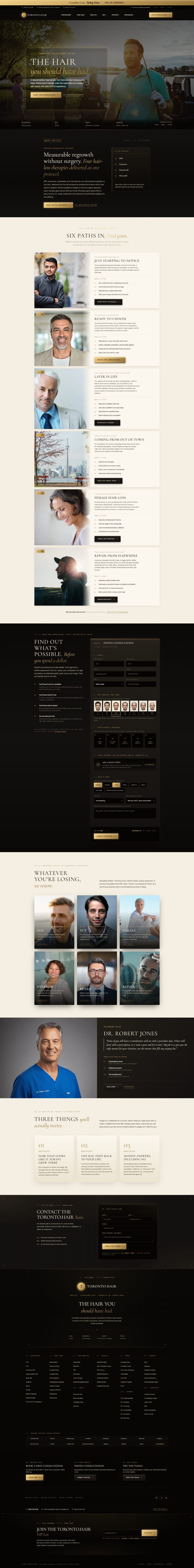 Toronto.Hair — full site, top to bottom