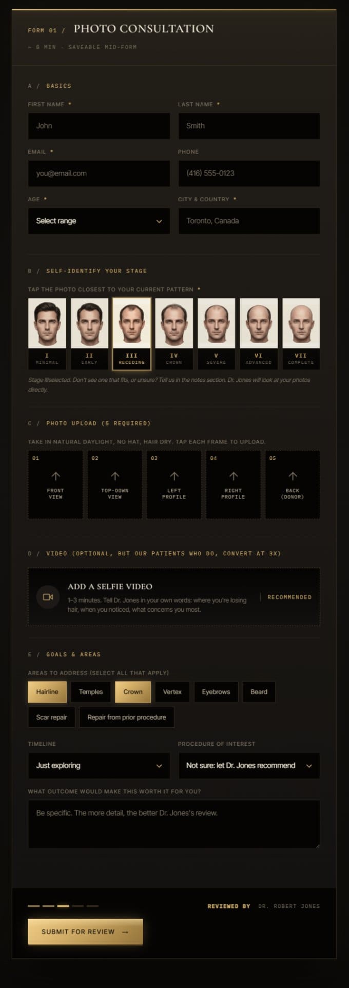 Toronto.Hair Photo Consultation form